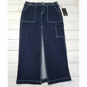 True Religion Denim Cargo Maxi Skirt Womens Size 28